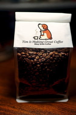 Tim's Famous Organic Blend. High Grade Coffee At Its Finest. 12OZ.